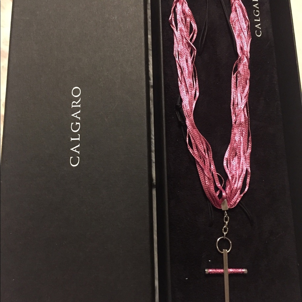 Calgaro necklace, bracelet earrings pink silver - Picture 8 of 8